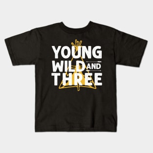 young wild and three vintage camping Kids T-Shirt